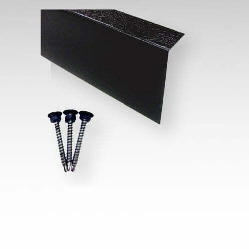 Plasticised Metal shed edge trim and sealing screws - 3m length