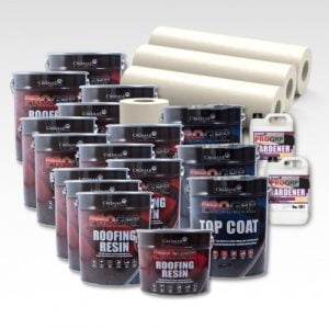 Contents - 100m2 Cromar Pro GRP Roofing Kit 2 layer x 450g