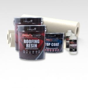 Contents - 15m2 Cromar Pro GRP Roofing Kit 2 layer x 450g