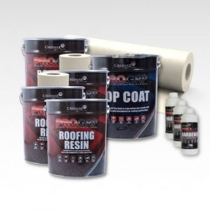 Contents - 30m2 Cromar Pro GRP Roofing Kit 2 layer x 450g