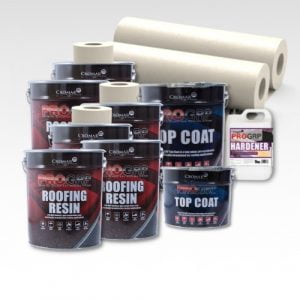 Contents - 45m2 Cromar Pro GRP Roofing Kit 2 layer x 450g