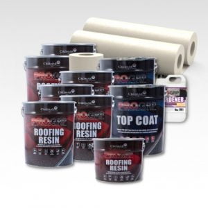Contents - 50m2 Cromar Pro GRP Roofing Kit 2 layer x 450g