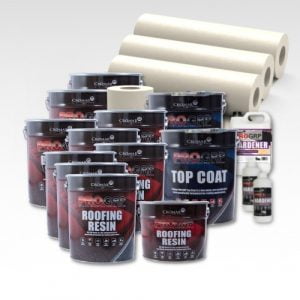 Contents - 70m2 Cromar Pro GRP Roofing Kit 2 layer x 450g
