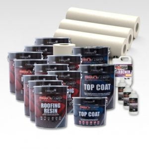 Contents - 80m2 Cromar Pro GRP Roofing Kit 2 layer x 450g