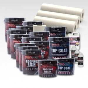 Contents - 90m2 Cromar Pro GRP Roofing Kit 2 layer x 450g