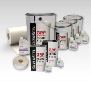 Contents - 20m2 Silverseel Fire retardant Fibreglass Roofing Kit 450g