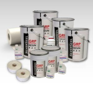 Contents - 50m2 Silverseel Fire retardant Fibreglass Roofing Kit 450g