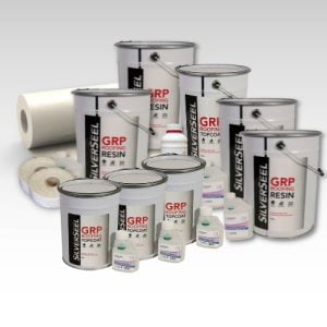 Contents - 60m2 Silverseel Fire retardant Fibreglass Roofing Kit 450g