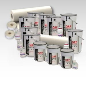 Contents - 90m2 Silverseel Fire retardant Fibreglass Roofing Kit 450g