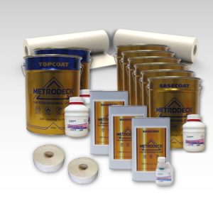 Contents - 70m2 Metrodeck Fire Rated Fibreglass Roofing Kit 600g