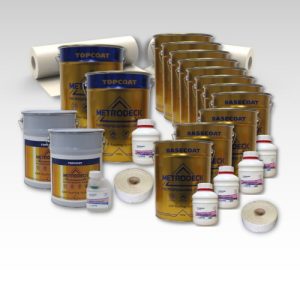 Contents - 90m2 Metrodeck Fire Rated Fibreglass Roofing Kit 2 x 450g