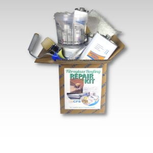 Fibreglass Roofing Repair Kit - all materials and tools for repairs up to 0.5m2
