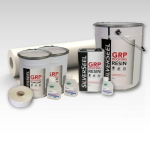 Contents - 10m2 Silverseel Fire Retardant Fibreglass Roofing Kit 2 x 450g