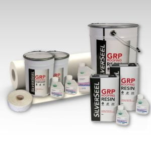 Contents - 15m2 Silverseel Fire retardant Fibreglass Roofing Kit 600g