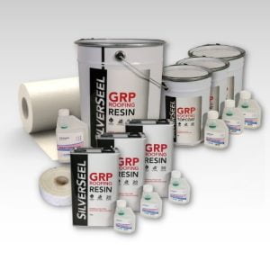 Contents - 20m2 Silverseel Fire retardant Fibreglass Roofing Kit 600g