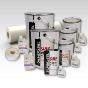 Contents - 25m2 Silverseel Fire retardant Fibreglass Roofing Kit 600g
