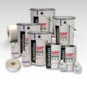 Contents - 40m2 Silverseel Fire retardant Fibreglass Roofing Kit 600g