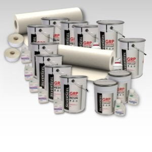Contents - 90m2 Silverseel Fire retardant Fibreglass Roofing Kit 600g