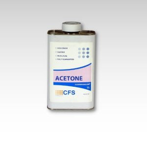 Acetone 1 litre - used for cleaning fibreglass installation tools and roofing surfaces and trims befor installation